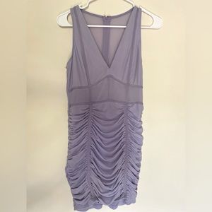 Fashion Nova Lilac More Memories Ruched Midi-Dress